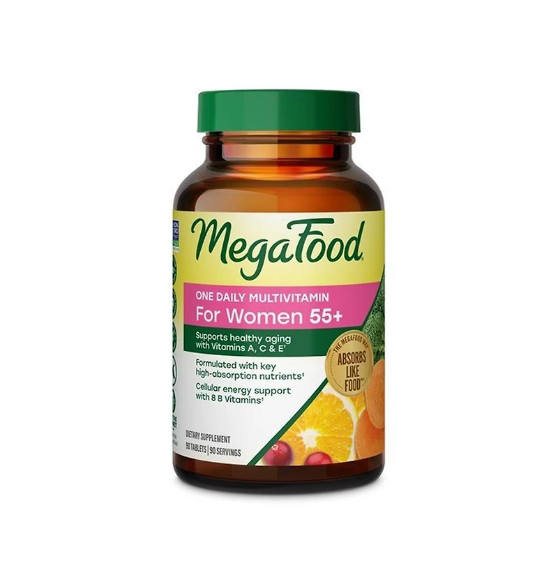 MegaFood One Daily Multivitamin for Women 55+ with Vitamin C, A, E and B Vitamins, Healthy Aging