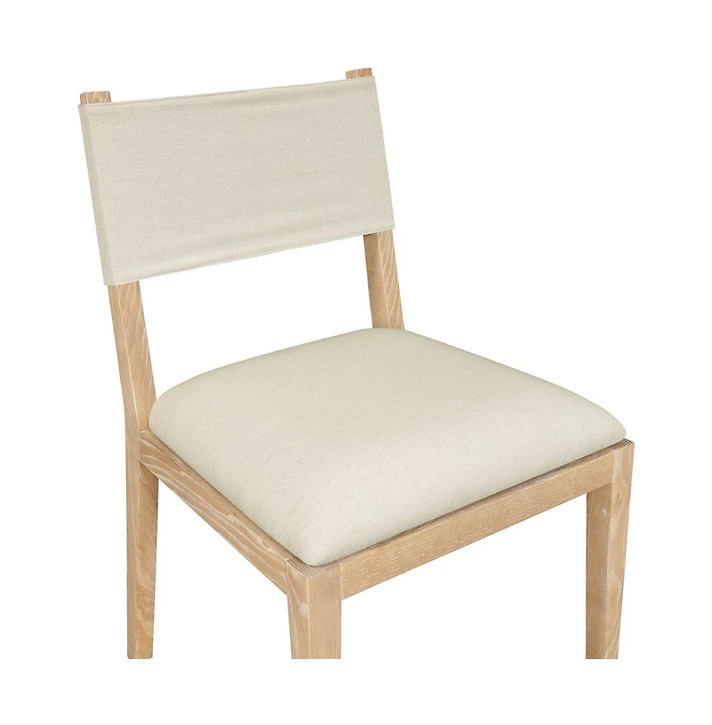 Meridian Furniture Avon Linen Textured Fabric Dining Side Chair, Set of 2