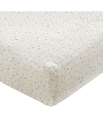 Lambs & Ivy Signature 100% Organic Cotton Muslin Floral Fitted Crib Sheet