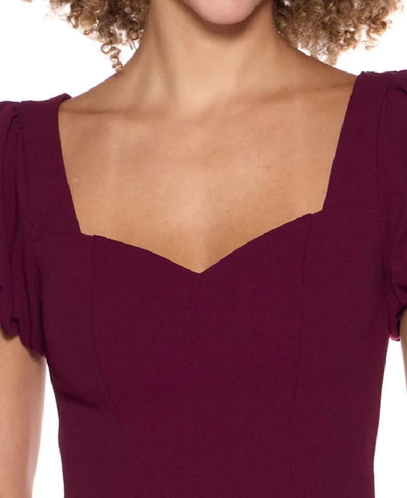 B Darlin Women's Puff Sleeves Fit and Flare Dress