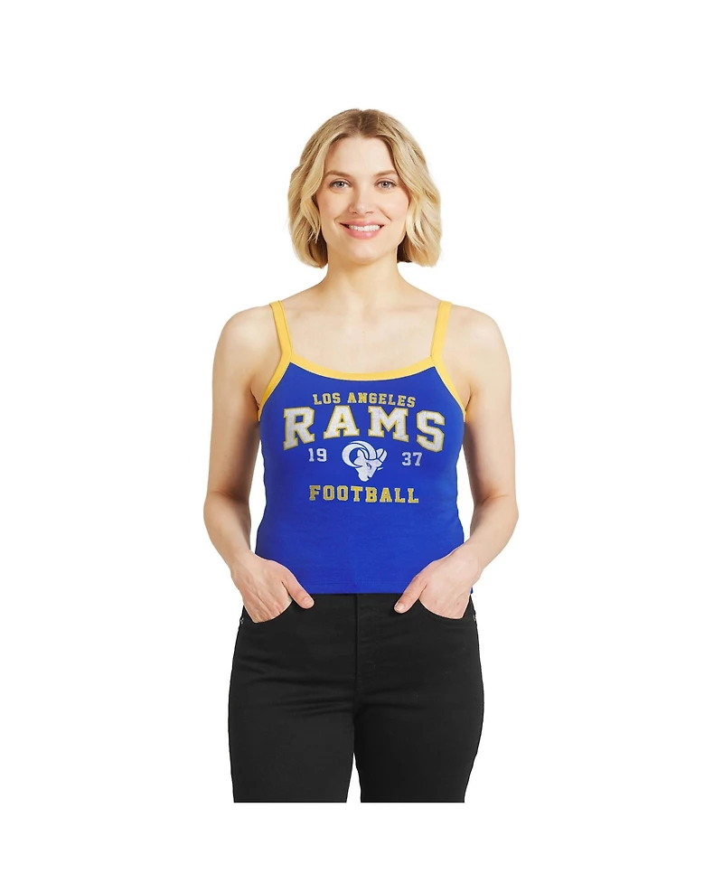 Wear by Erin Andrews Women's Royal Los Angeles Rams Colorblock Racerback Tank Top