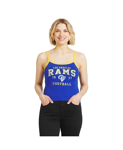 Wear by Erin Andrews Women's Royal Los Angeles Rams Colorblock Racerback Tank Top