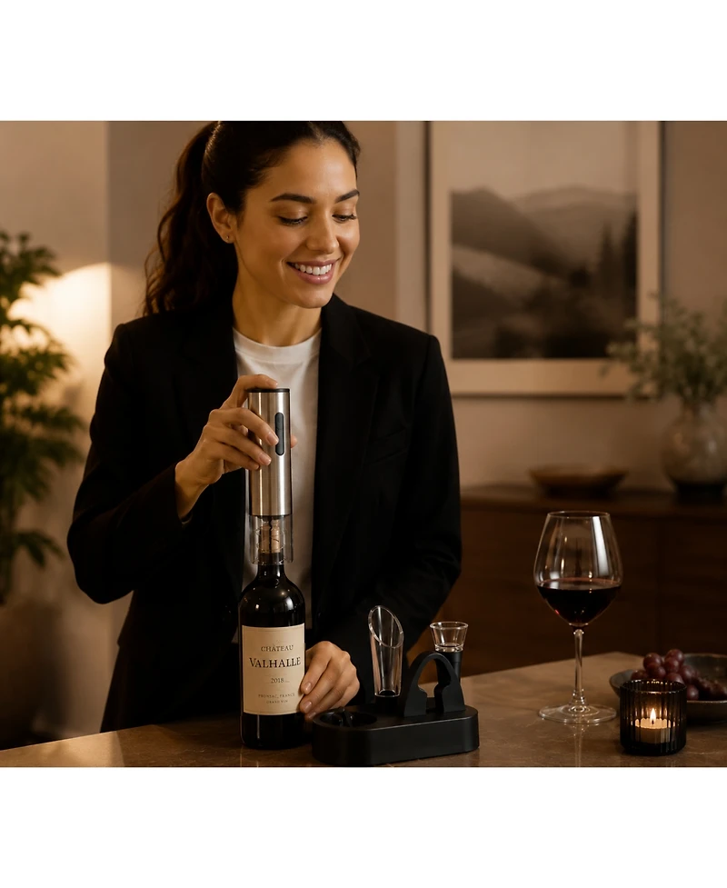 Pursonic 5-Piece Electric Wine Opener Set