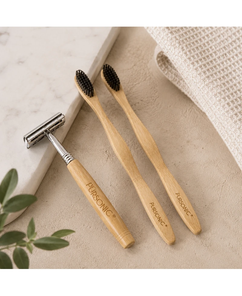 Pursonic Eco Friendly Razor & Toothbrushes Combo Pack