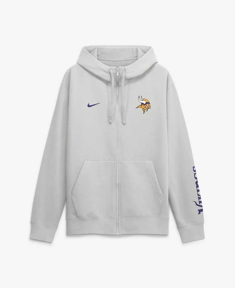 Nike Men's Minnesota Vikings Cool Down Club Full-Zip Fleece Hoodie