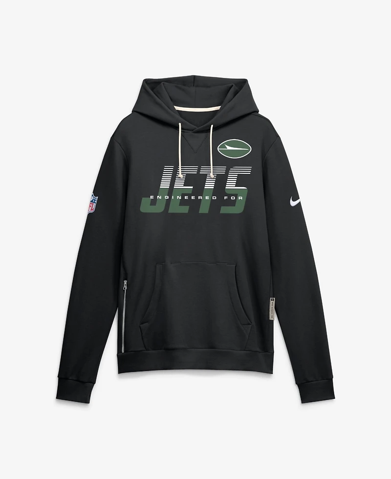 Nike Men's New York Jets Sideline Standard Issue Top Prospect Long-Sleeve Fleece Hoodie