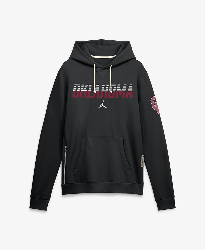 Jordan Men's Oklahoma Sooners 2026 Sideline Standard Issue Fleece Loose-Fit Pullover Hoodie