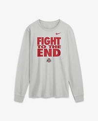 Nike Men's Ohio State Sideline Slogan Long-Sleeve Crewneck T-Shirt