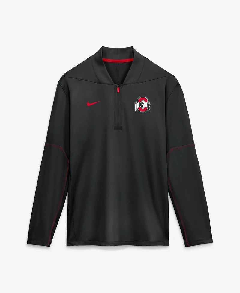 Nike Men's Ohio State Buckeyes 2026 Sideline Midweight Long-Sleeve Half-Zip Pullover Sweatshirt