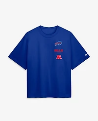 Nike Women's Buffalo Bills Primetime Premium Essential Loose-Fit Boxy Screen-Print Graphics T-Shirt