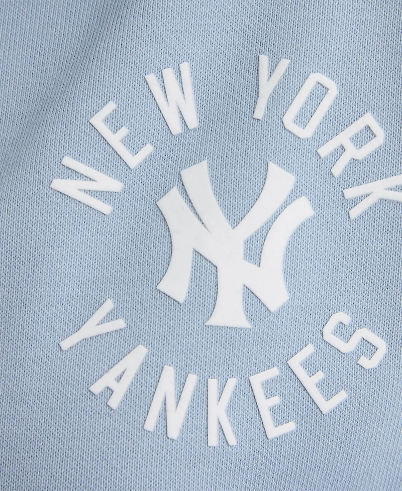 Fanatics Women's New York Yankees Iconic Cropped Short Sleeve Polo Sweatshirt
