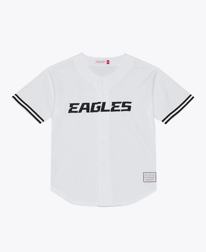 Mitchell & Ness Men's Philadelphia Eagles Mesh V-Neck Jersey