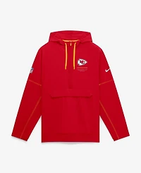 Nike Men's Kansas City Chiefs Sideline Logo Glory Water-Repellent Half-Zip Hoodie
