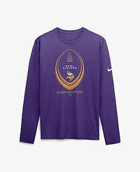 Nike Men's Minnesota Vikings Legend Icon Long-Sleeve Crewneck Screen-Print Graphics T-Shirt