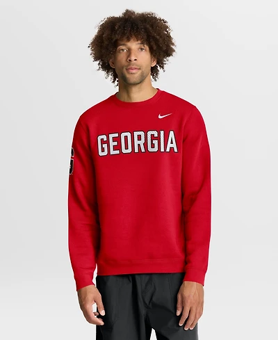 Nike Men's Georgia Bulldogs 2026 Sideline Club Fleece Crewneck Sweatshirt