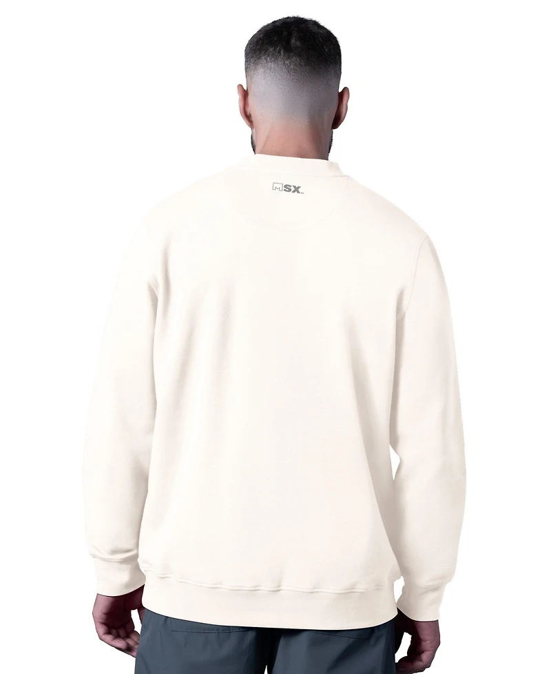 Msx by Michael Strahan Men's Whiteout Tri-Blend Graphic Crewneck Sweatshirt