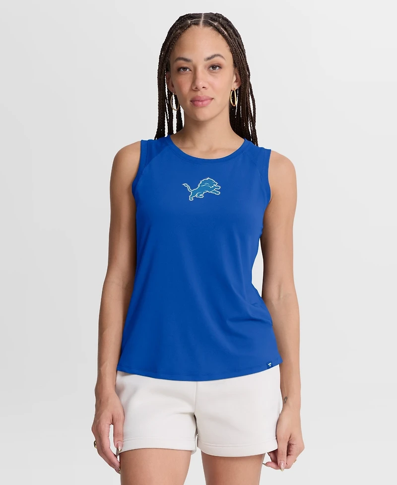 Fanatics Women's Detroit Lions Draped Mesh Back Scoop Neck Tank Top