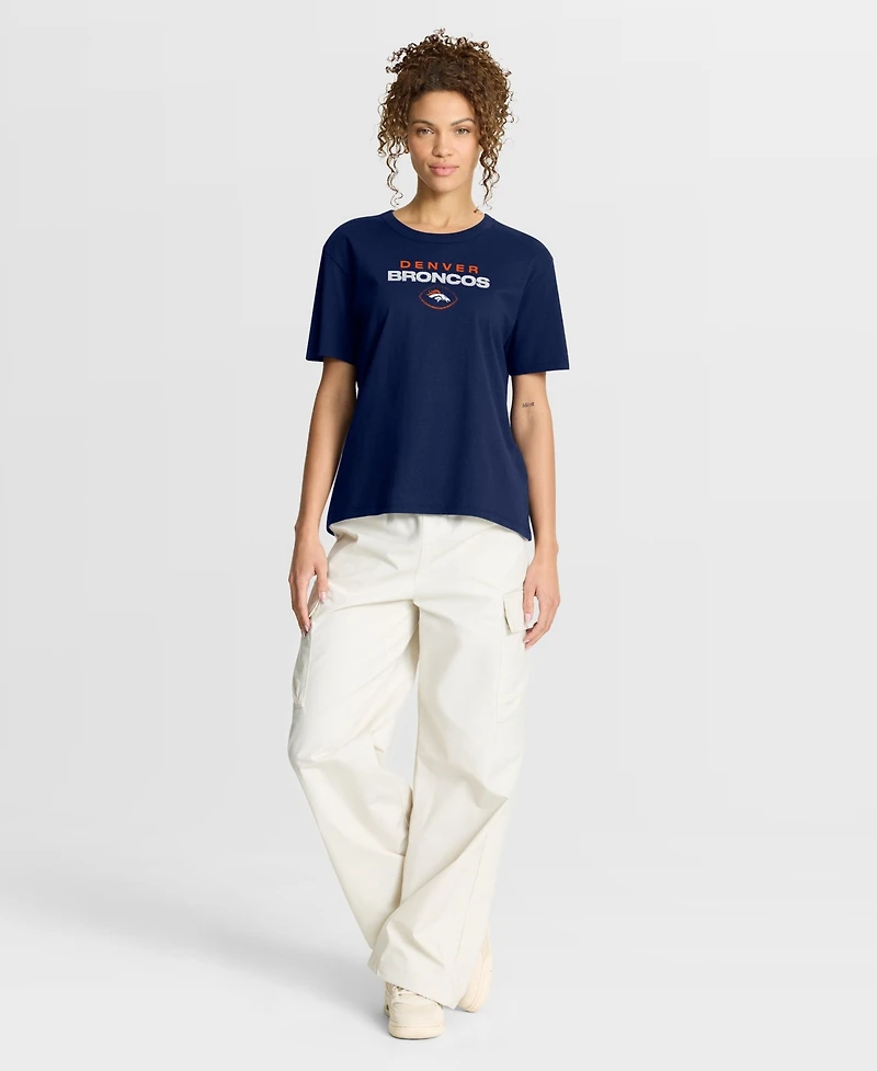 Fanatics Women's Denver Broncos Fade Legacy Relaxed-Fit Crewneck T-Shirt