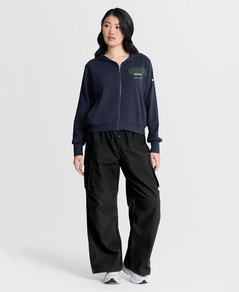 Nike Women's Primetime Seattle Seahawks Loose-Fit Full-Zip Hoodie