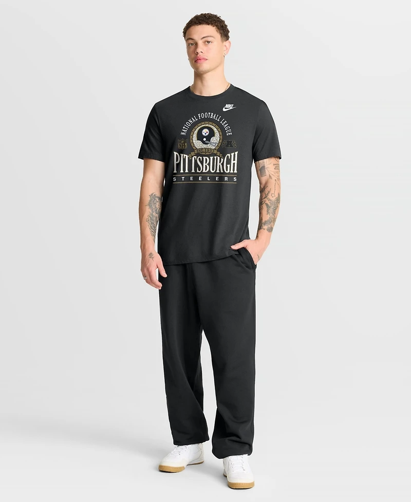 Nike Men's Rewind Essential Pittsburgh Steelers Screen-Printed Throwback T-Shirt