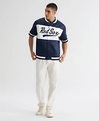 Fanatics Men's Boston Red Sox Iconic Full-Snap Short-Sleeve Warm-Up Jacket
