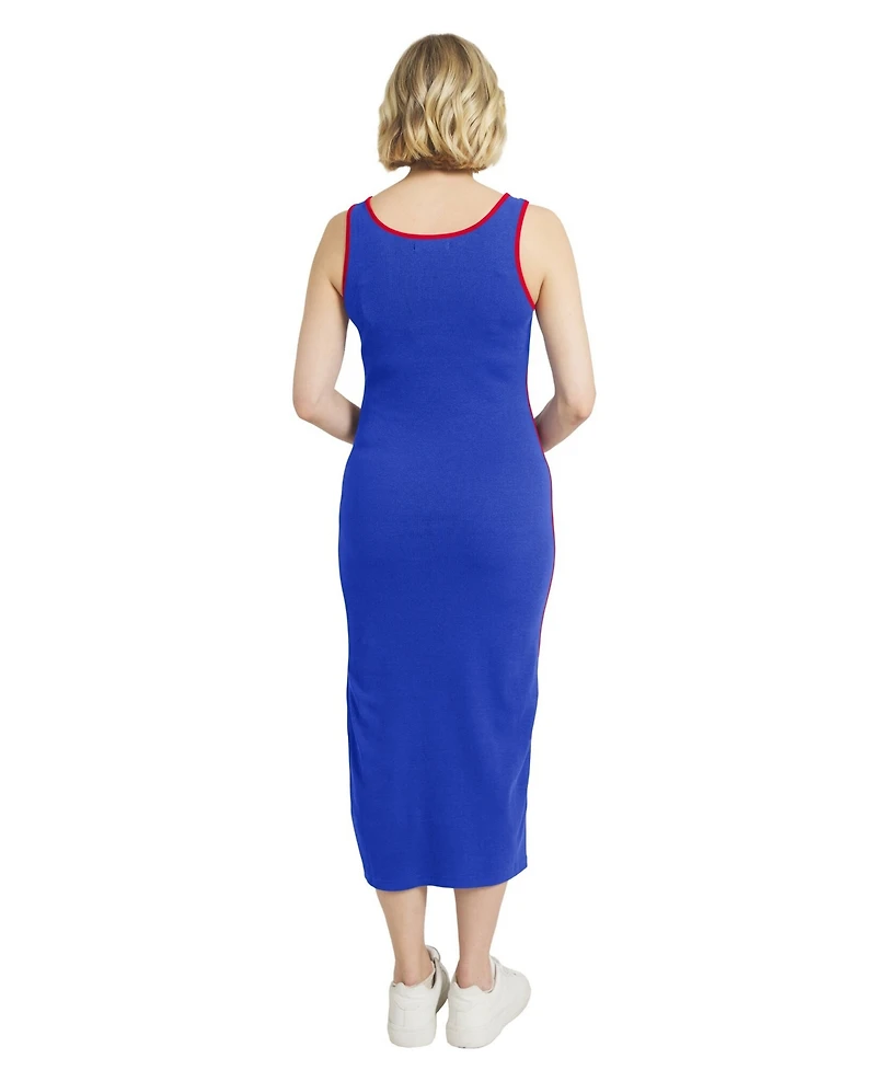 Wear by Erin Andrews Women's Buffalo Bills Ribbed Midi Body-Con Tank Dress