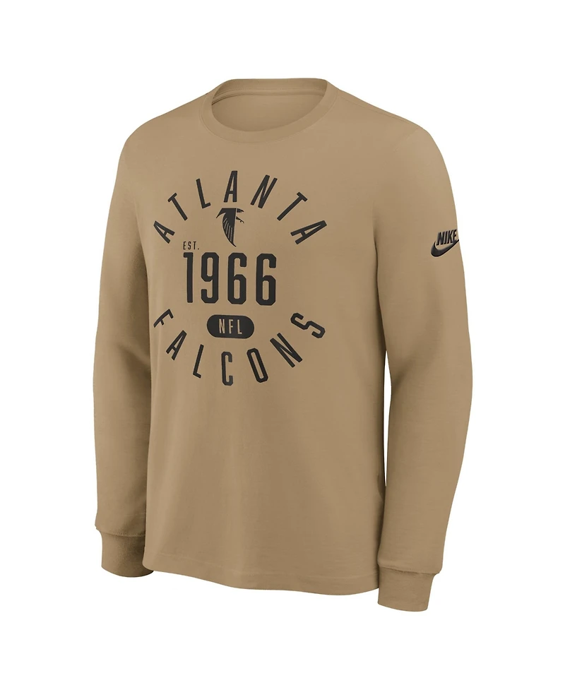 Nike Men's Atlanta Falcons Blitz Package Rewind Slub Long Sleeve Graphic Vintage T-Shirt