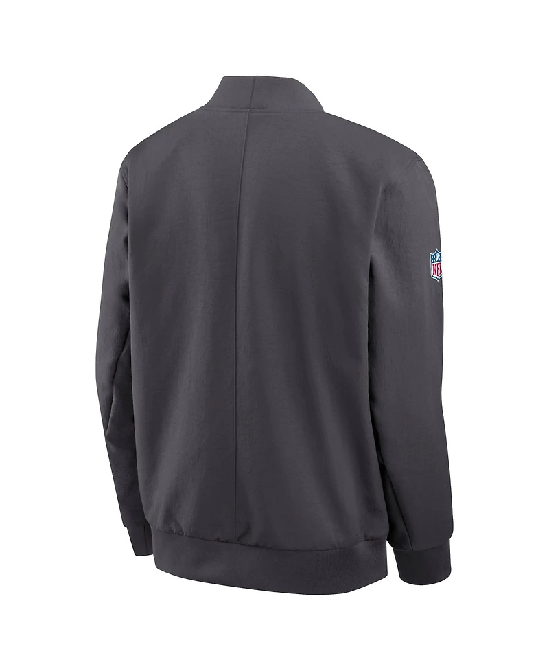 Nike Men's Los Angeles Chargers Sideline Full-Zip Fleece-Lined Bomber Jacket