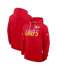 Nike Men's Kansas City Chiefs Sideline Standard Issue Dri-fit Fleece Hoodie