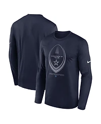 Nike Men's Dallas Cowboys Legend Icon Dri-fit Long Sleeve Crewneck T-Shirt