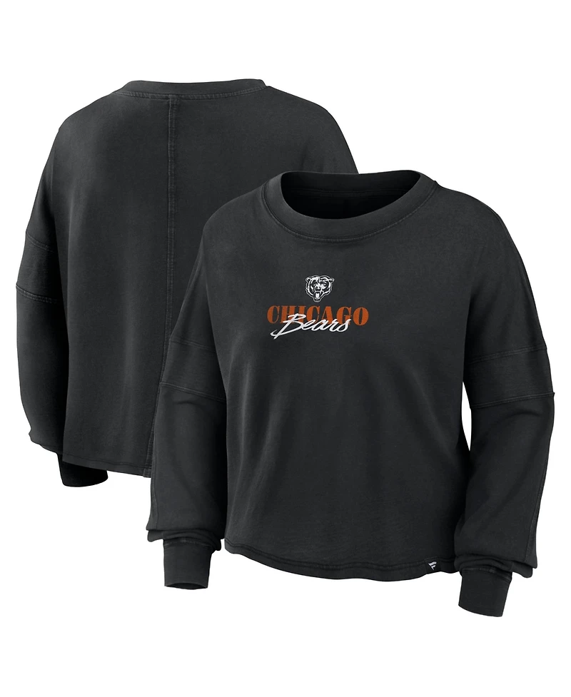Fanatics Women's Chicago Bears Chop Block Oversized Long Sleeve Top