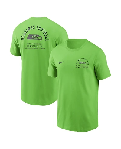 Nike Men's Seattle Seahawks Screen-Print Graphics Cotton Crewneck T-Shirt