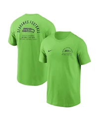Nike Men's Seattle Seahawks Screen-Print Graphics Cotton Crewneck T-Shirt