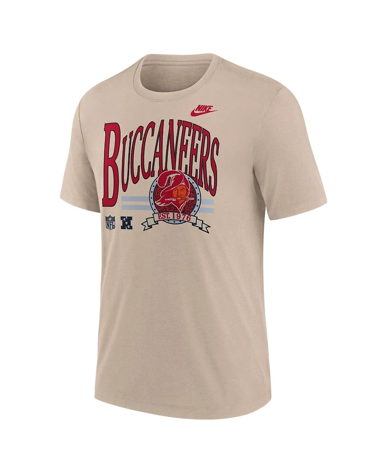 Nike Men's Tampa Bay Buccaneers Rewind Tri-Blend Crewneck T-Shirt