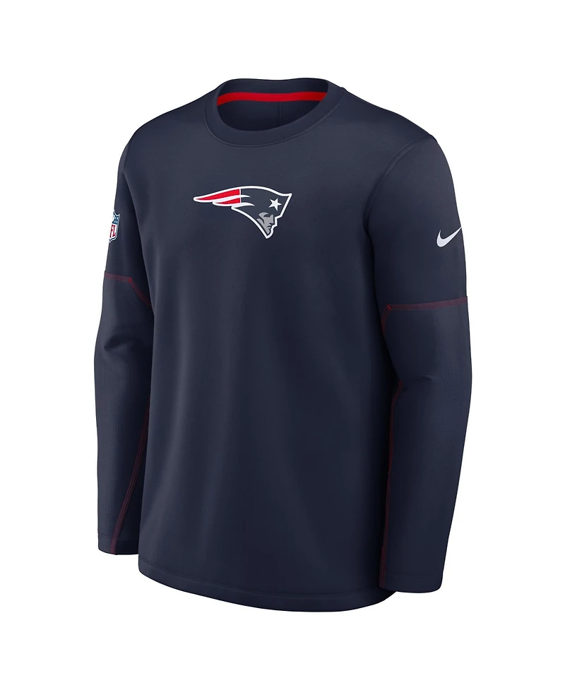 Nike Men's New England Patriots Sideline Coaches Midweight Crewneck Sweatshirt