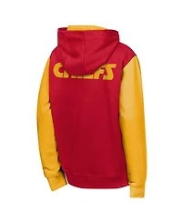 Outerstuff Boys' and Girls' Kansas City Chiefs Stadium Colorblock Fleece-Lined Full-Zip Hoodie