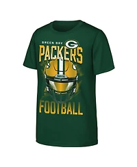 Outerstuff Boys' and Girls' Full Gear Green Bay Packers Graphic Regular-Fit T-Shirt