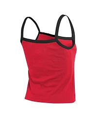 Wear by Erin Andrews Women's Kansas City Chiefs Color Block Distressed Screen Print Graphics Tank Top