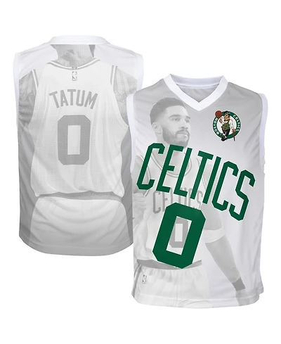 Outerstuff Boys' and Girls' Boston Celtics Jayson Tatum Hometown Fashion V-Neck Jersey