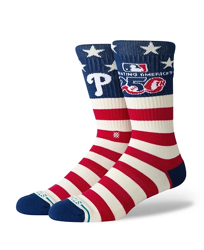 Stance Men's and Women's Philadelphia Phillies 250th Anniversary Stripe Ribbed Crew Socks