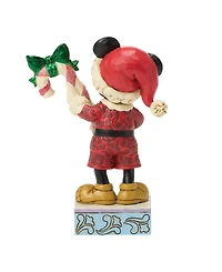 Jim Shore Disney Traditions Mickey with Candy Cane Figurine