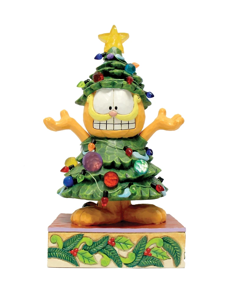 Jim Shore Garfield Dressed as Christmas Tree Figurine