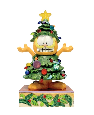 Jim Shore Garfield Dressed as Christmas Tree Figurine