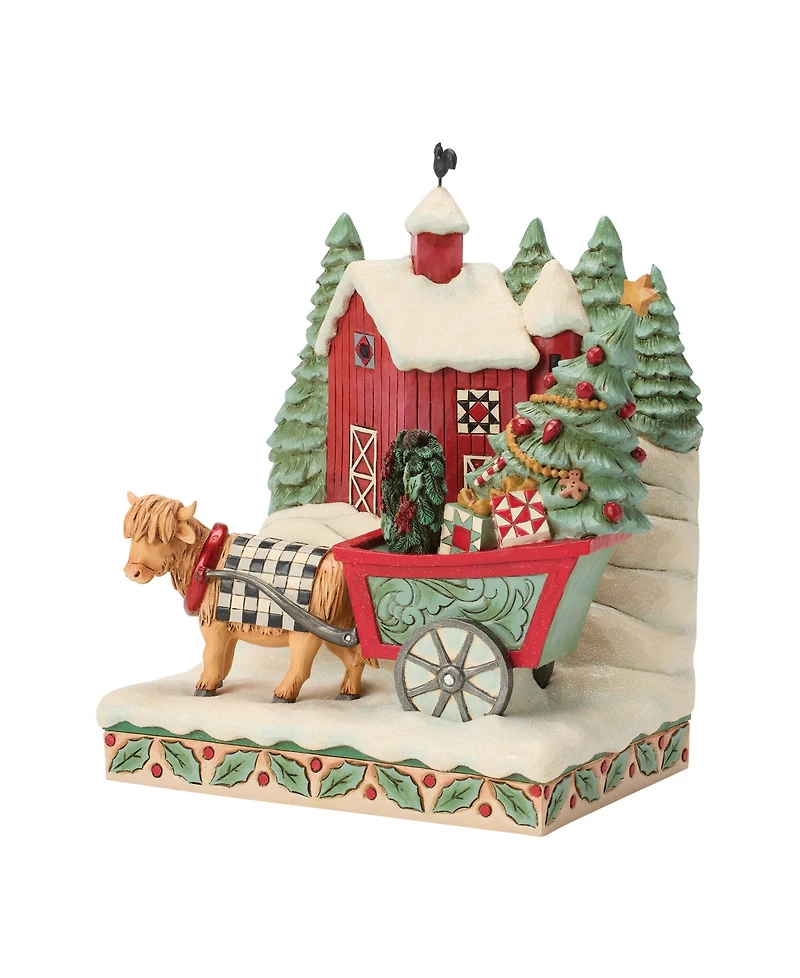 Jim Shore Heartwood Creek Highland Glen Barn Diorama Figurine