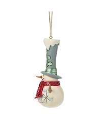 Jim Shore Heartwood Creek Snowman with Tall Top Hat Hanging Ornament