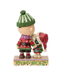 Jim Shore Peanuts Snoopy and Charlie Christmas Sweaters Figurine