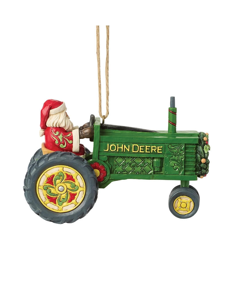 Jim Shore John Deere Santa in Tractor Hanging Ornament
