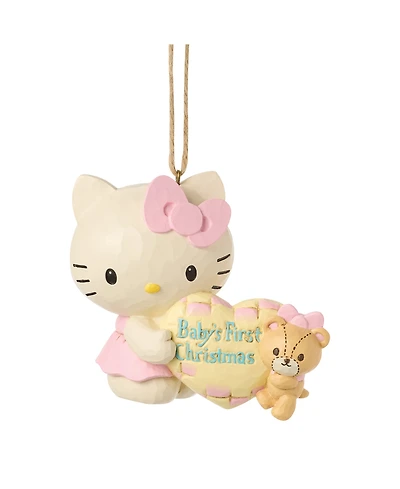 Jim Shore Hello Kitty Baby's First Christmas Hanging Ornament