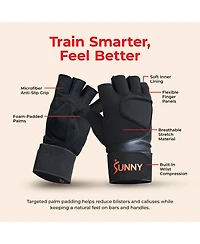 Sunny Health & Fitness Weightlifting Gloves, Medium