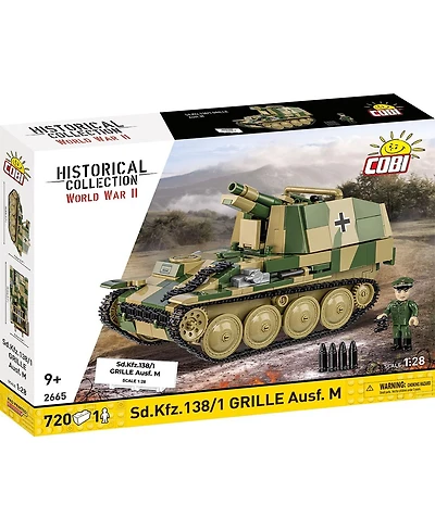 Cobi Historical Collection World War Ii Sturmpanzer 38(t) Grille Ausf. M 720-Piece Building Set, Ages 9+